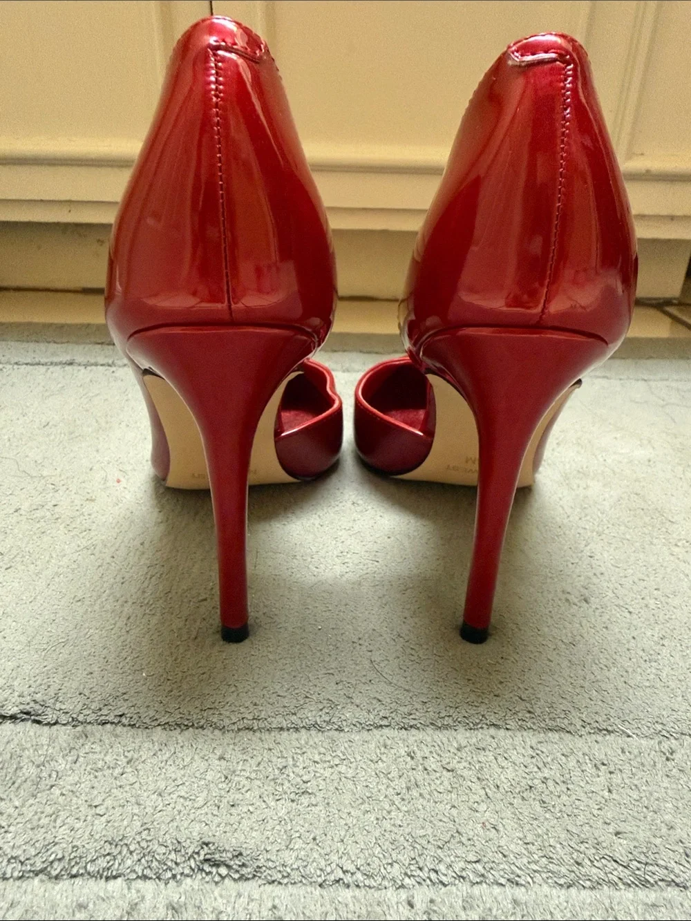 Nine West Red Patent Pointed Pumps